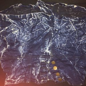 Blue high waist shorts